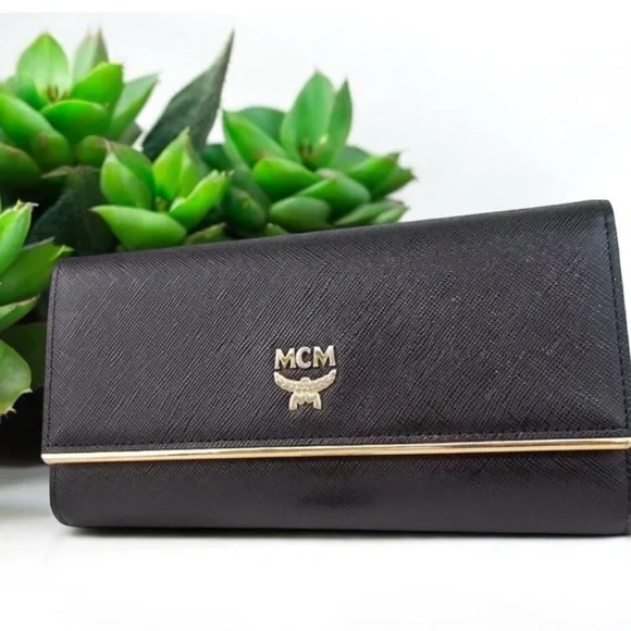MCM Signature Leather Continental Wallet - Picture 7 of 15